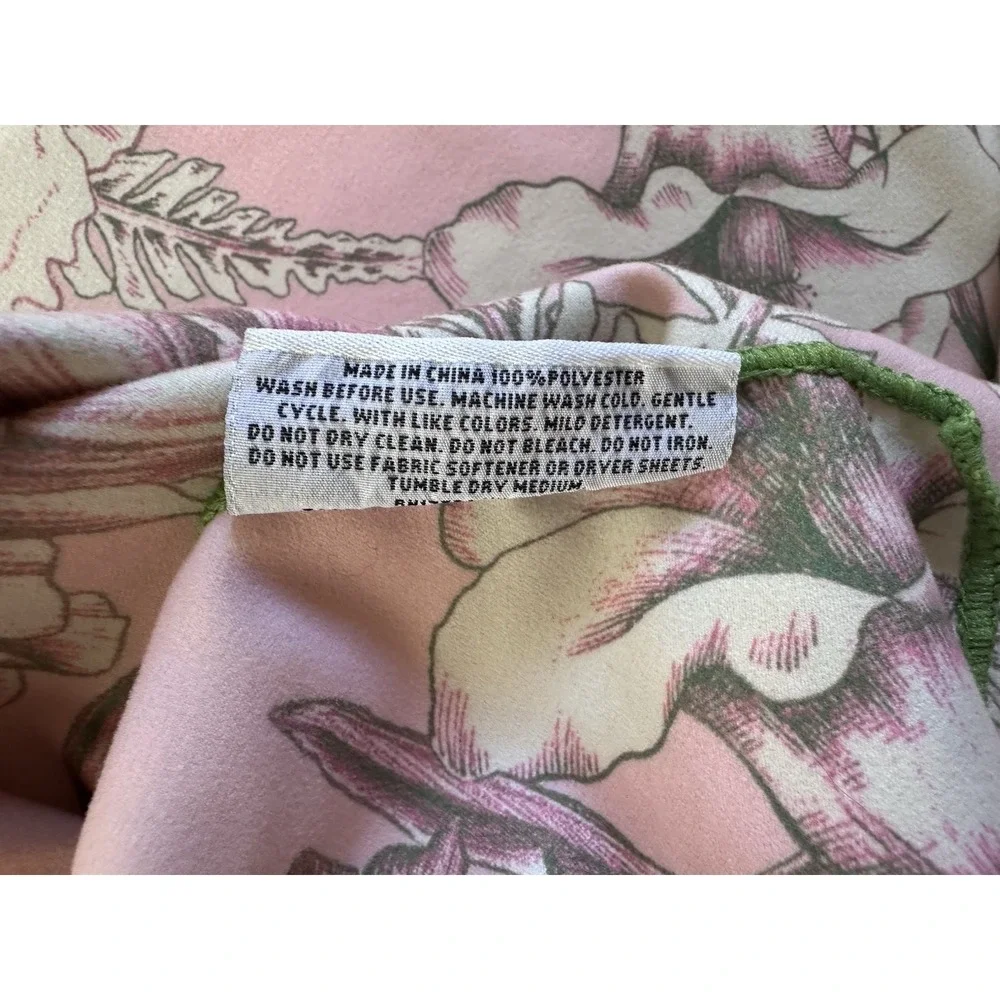 Agua Bendita Reversible Quick Dry Peony Floral Beach Towel Wrap Pink Green